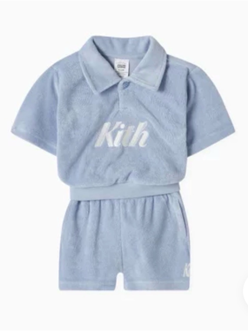 Kith Pale Blue Terry Infant Polo Set